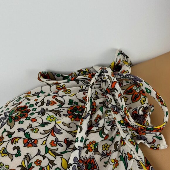 NWOT Tory Burch Ivory Soleil Floral Ruffle Silk Bohemian Top/Blouse XS $348 - Picture 16 of 16